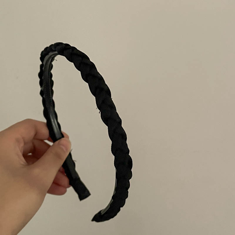 Diadema superior de cráneo alto Diadema de fragancia pequeña negra de alta calidad Diadema de estilo perla coreana arco simple cueva para el cabello accesorios para el cabello femenino