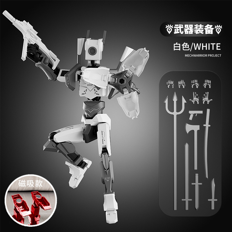 Juguete de modelo multiarticulable multi-mórfico transfronterizo ángel articulado humano descomprimido robot de quinta generación