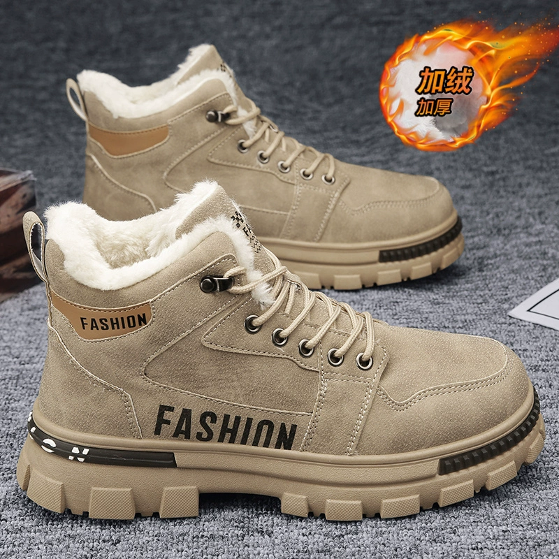 Мужские зимние утеплённые ботинки Martens, высокие, на шнуровке, тёплые, размеры 39–44