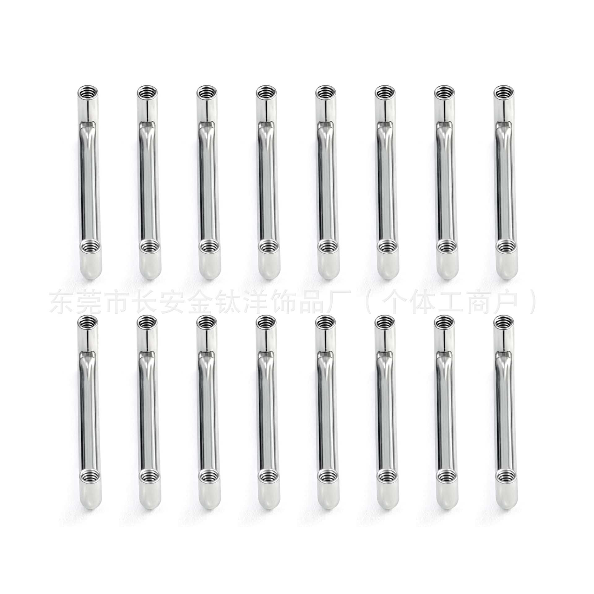 F136 Titanium Curved Rod Internal Thread Embedded Nail Base Double-Headed Embedded Nail G23 Titanium Alloy Body Piercing Jewelry detail image 7