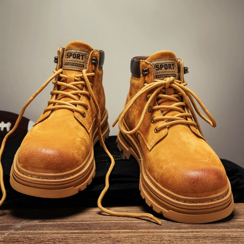 Мужские ботинки Martens, тёплые зимние, натуральная кожа, английский стиль, размеры 39–44