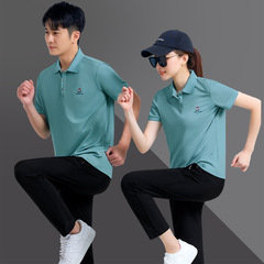 中年情侶運動套裝2024夏季薄款短袖長褲運動服男女寬鬆休閒兩件套