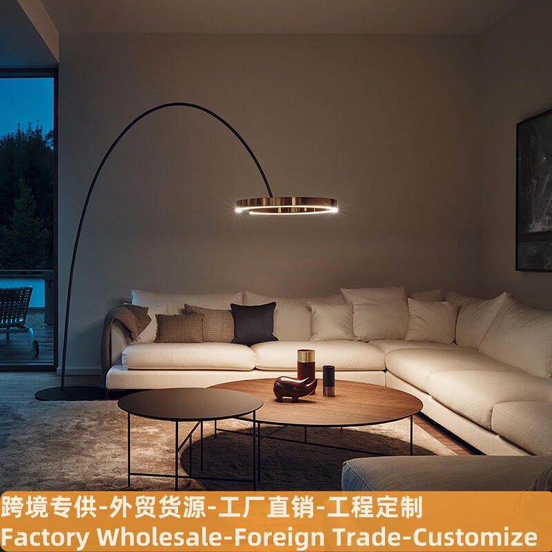 Italian Light Luxury Fishing Floor Lamp Living Room Bedroom Study Vertical Modern High-End Art Foreign Trade Cross-Border
