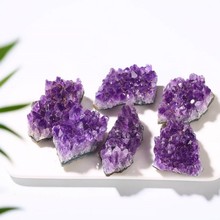 天然原矿紫晶簇 矿物晶体水晶原石紫水晶片 外贸批发