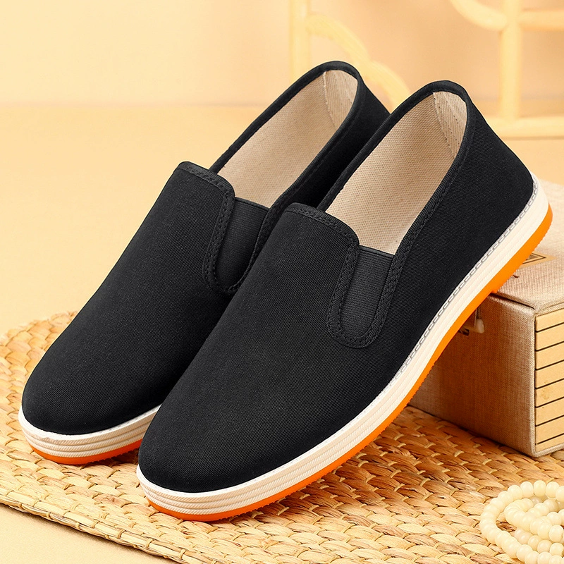 Туфли папы из говяжьего сухожилия 50 туфли из черной ткани 4847 дышащие ленивые туфли 46 старые пекинские туфли с мягкой подошвой
