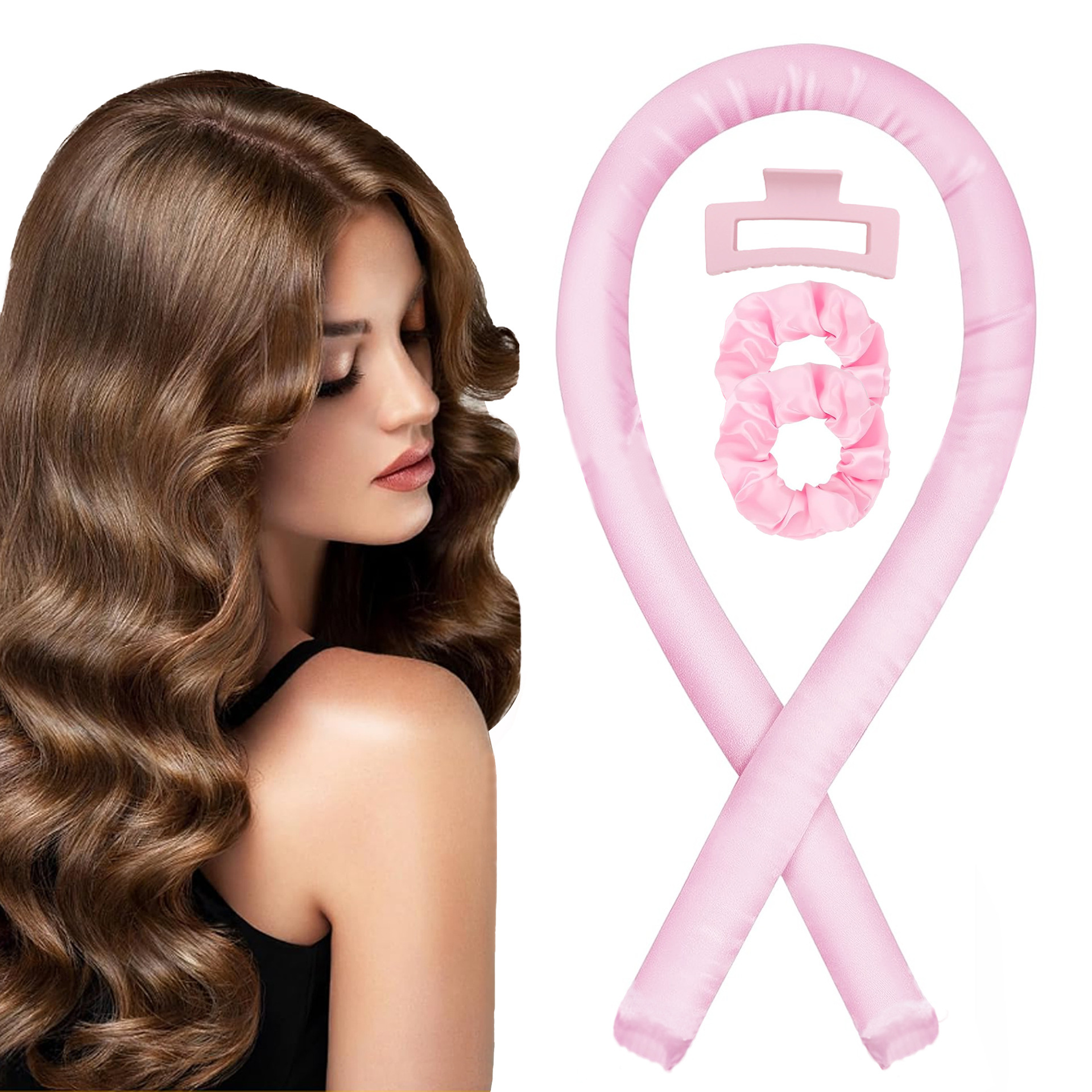 Heat-Free Sleep Curling Iron That Does Not Damage Hair, Hair Curling Artifact, Hairpin and Hair Tie Set for Big Waves [Can Be Labeled for Delivery]