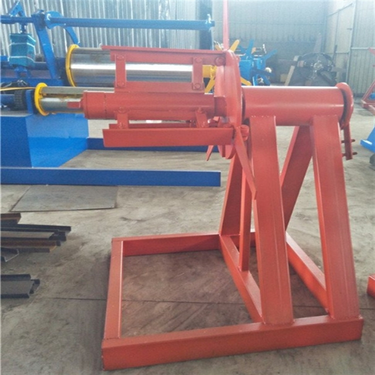 Estante de bobina de acero de color 1 M 7T soporte de bobina de tensión manual bobina galvanizada con freno modelo de coche con excelente precio