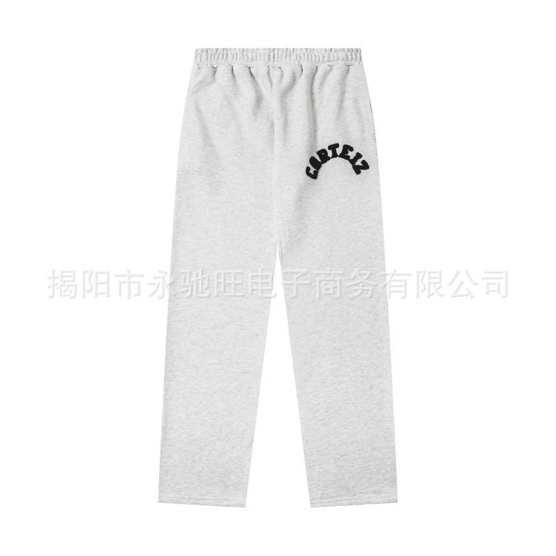 秋季新款字母印花长袖连帽卫衣宽松直筒裤子男女同款日系卫衣套装|undefined
