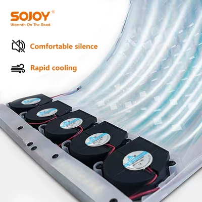 Ventilated Seat Cushion: Summer Car Seat cushion, seat cover - 5-fan-blades-5v