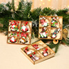 12 Wooden box new pattern Christmas ornament woodiness colour the elderly Lovers money Pendant christmas tree Pendants