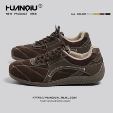 环球内增高休闲板鞋男秋季2025新款轻便德训鞋复古百搭潮流赛车鞋