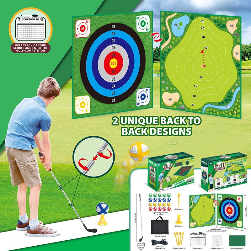 Fabricante de origen 40 juegos de alfombrillas de golf, práctica de objetivos para interiores y exteriores, juguetes deportivos de golf de ocio