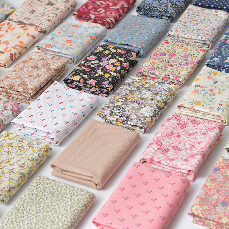DIY手作りの服の布地のポプリンの純綿の布地の花の服の夏の薄い綿の捺染の盛り合わせ|undefined
