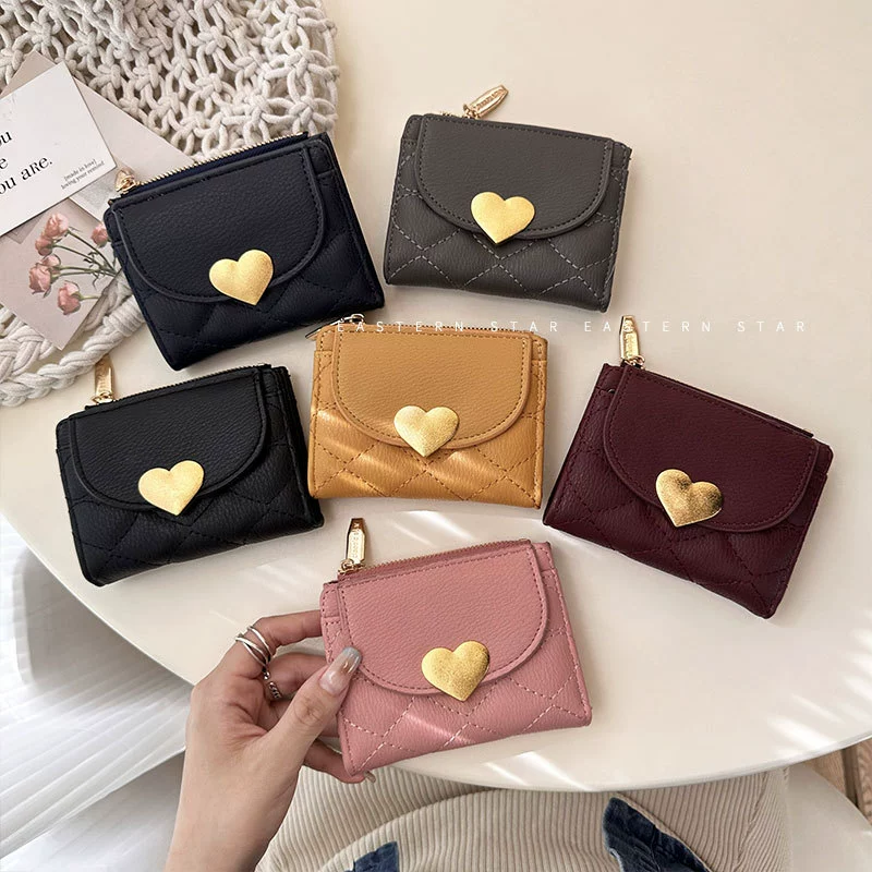 Wallet, short shoulder bag, small capacious folding card holder, 2023 collection