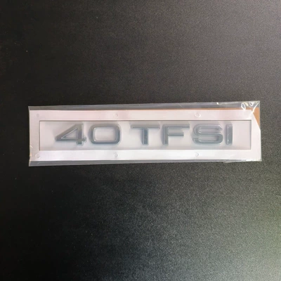 Suitable for Audi A4, A6L, Q3, Q5, and Q7 models; used for modifying the rear emblem, including the 45 TFSI and four-wheel drive tail emblem stickers (Car logo) - abs-30-tfsi-bright-silver