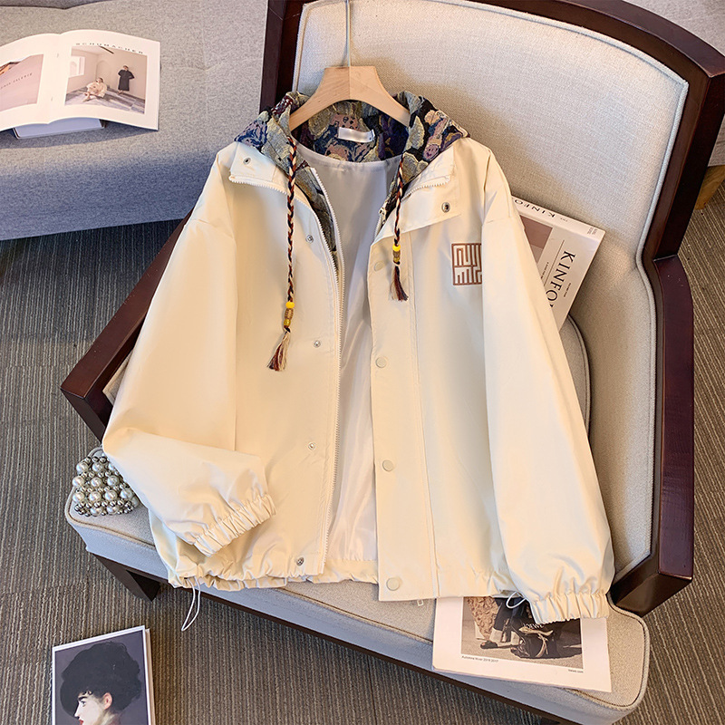 Special Offer [Official Image, Original Quality with Lining] Extra Large Size 150kg Embroidered Zip-Up Jacket, Windbreaker, Baseball Jacket