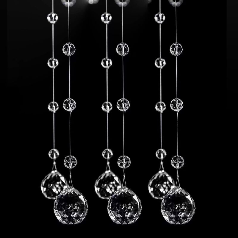Manufacturer Wholesale Antique Style Star Lights Crystal Glass Pineapple Bead Curtain Hotel Stage Wedding Decoration