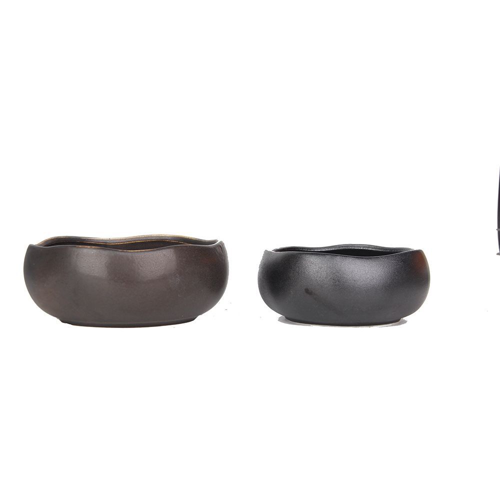 Creativo esmerilado de cerámica borde de la onda tazón Casa de Campo hogar tazón de sopa tazón de arroz tazón de verduras tazón al vapor tazón de fideos tazón de ensalada de frutas