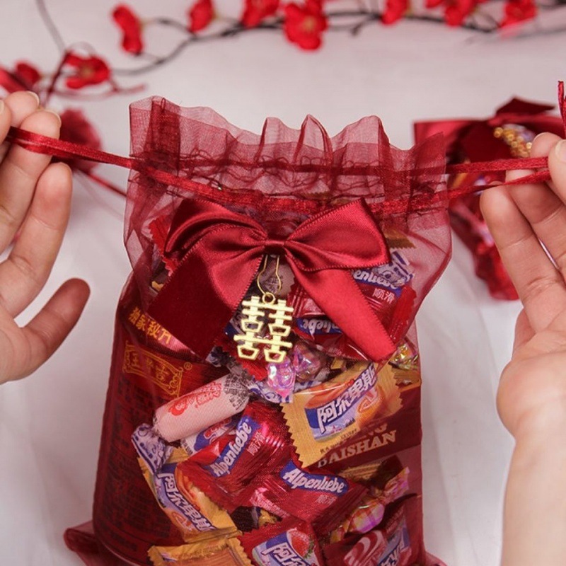 Candy Bag Cloth bag Candy bags Wedding celebration Gift bag Candy Bag Mesh bags Sugar Box marry Supplies Manufactor wholesale