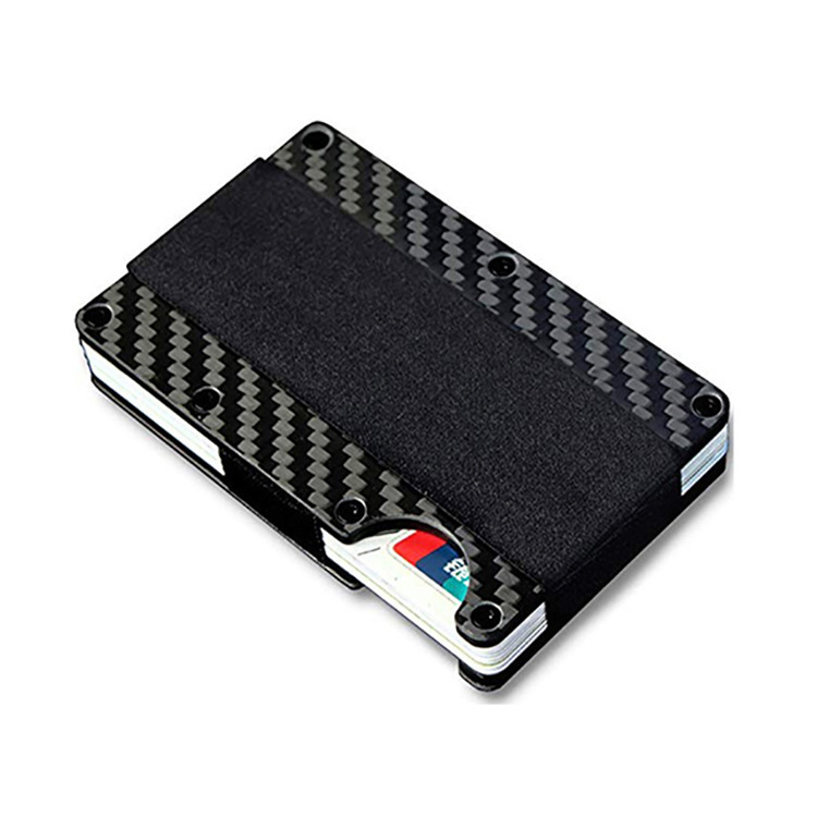 Carbon Fiber Automatic Cassette Credit Card Bag Ultra-thin Business Card Box display picture 4