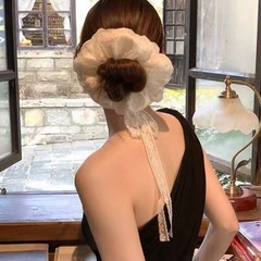 网纱大肠发圈简约气质日系发绳肥肠扎头绳丸子头马尾橡皮筋头饰女