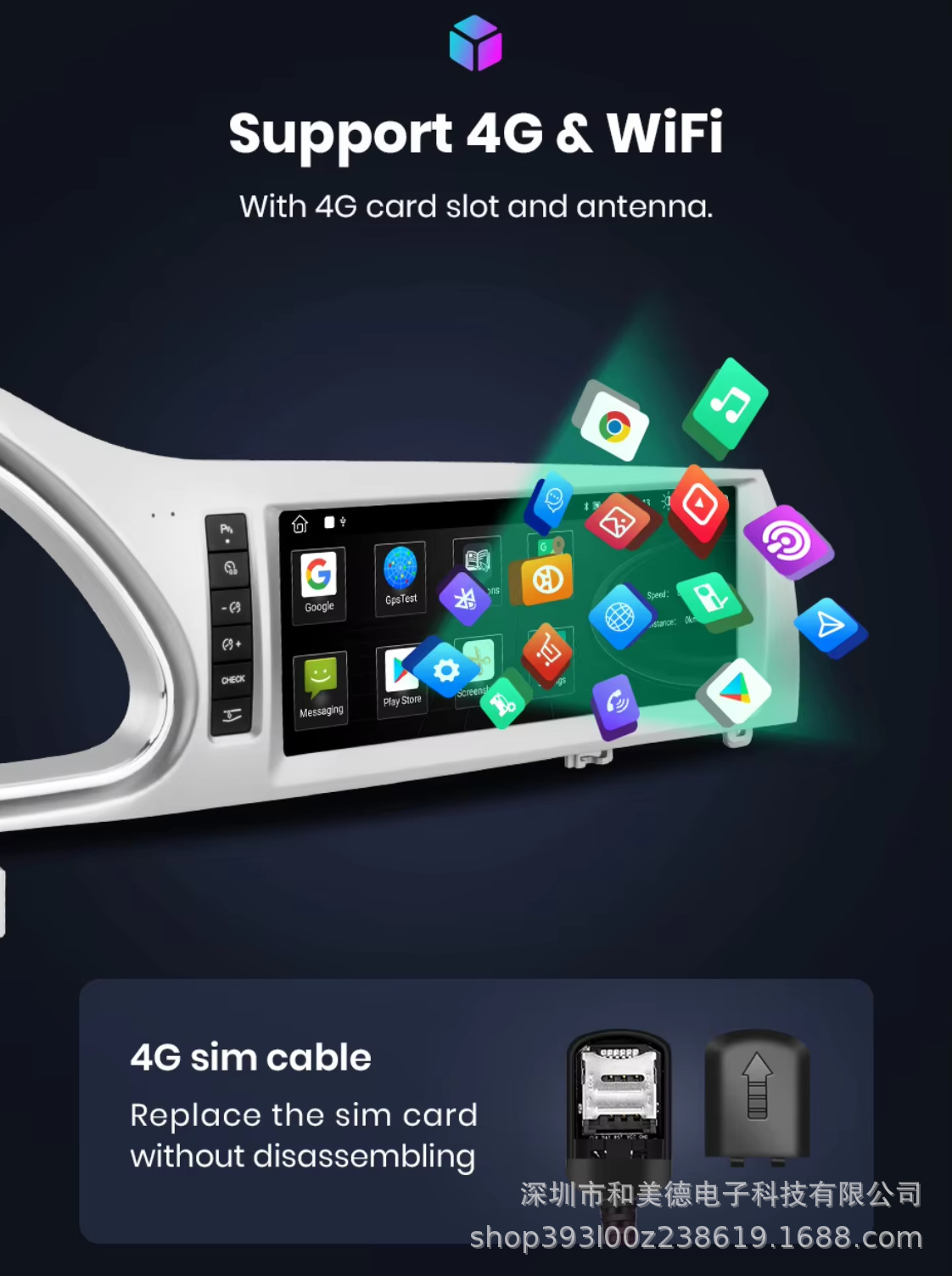 Cross-Border Applicable for 05-12 Models 8.8inch Audi A6 C6 Car Navigation System with Wifi Bluetooth Wireless Carplay