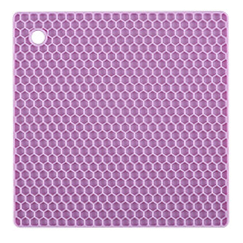 doble cara cuadrada espesa de silicona panal cocina resistente al calor cocina aislante anti-deslizante anti-calent almohadilla de mesa de comedor tazón de cocina