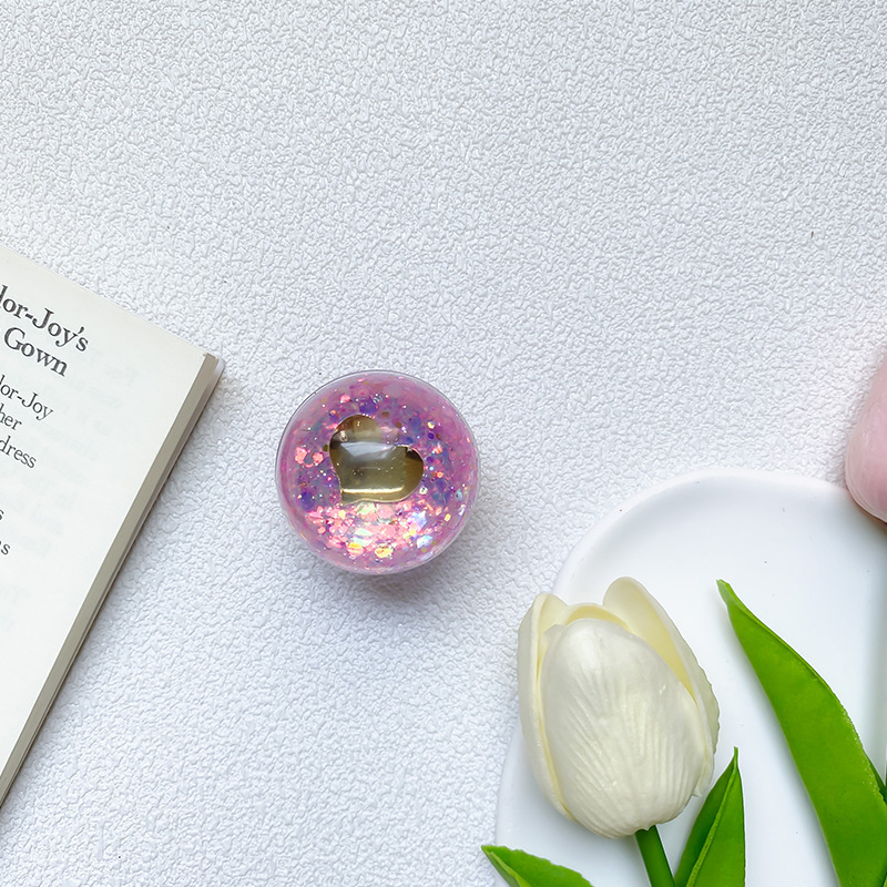 Suporte de telefone Instagram airbag suporte estável, mesa para assistir dramas de TV, fecho de anel de dedo traseiro, lantejoulas de amor,_voghion.com