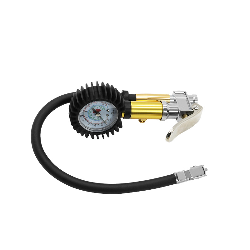 汽车充气枪 胎压表胎压计 带枪气压表打气枪 放气带充气汽车用品