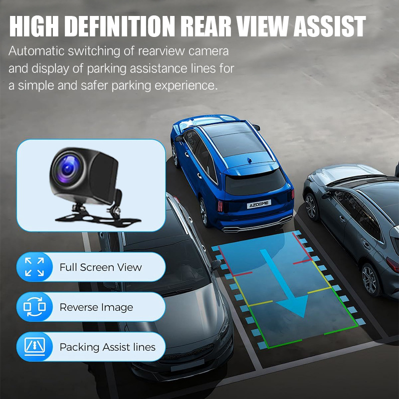 4K+1K+1K 3-Lens Wifi Car Dash Cam Mobile App High-Definition Dash Cam Dashcam