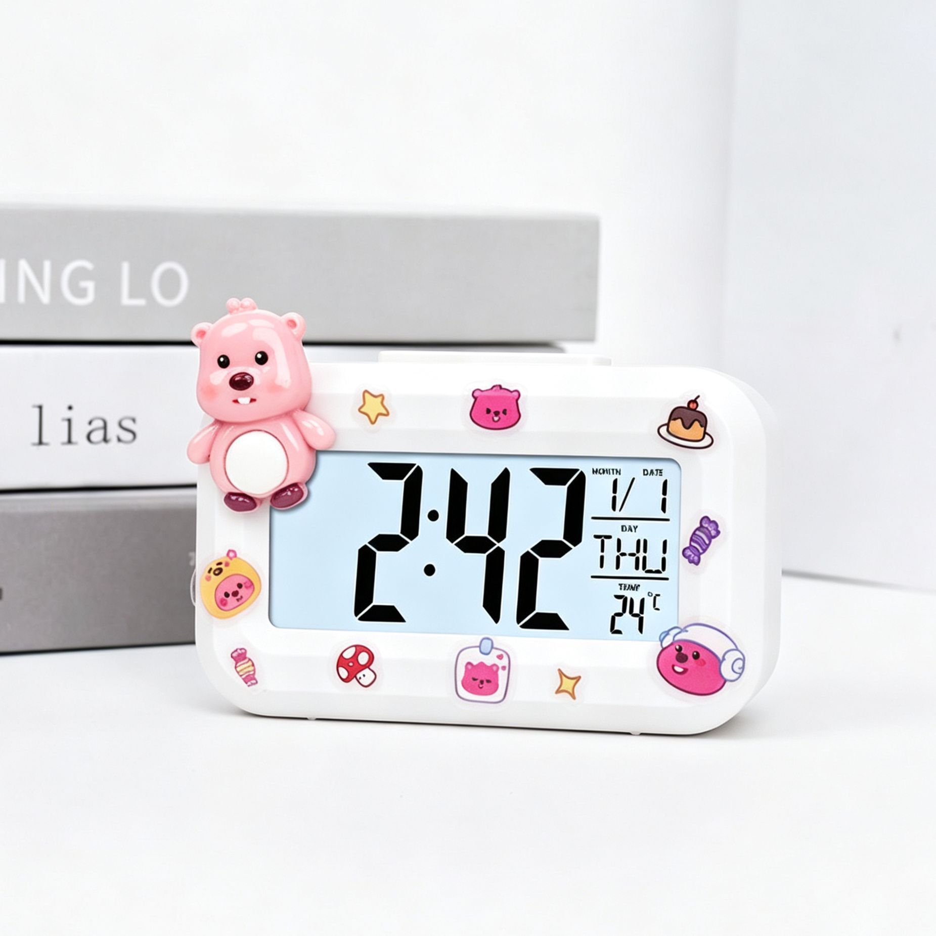Pink [standing ali patch sticker battery]