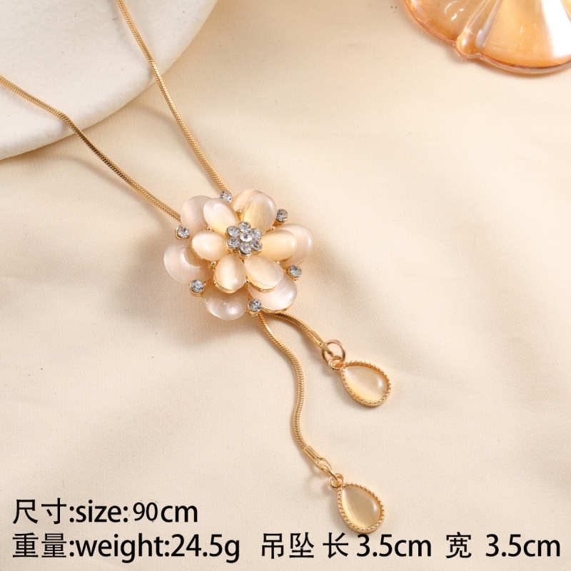 新款可调节毛衣链高级感轻奢女时尚百搭秋冬新款长款项链厂家直销|undefined
