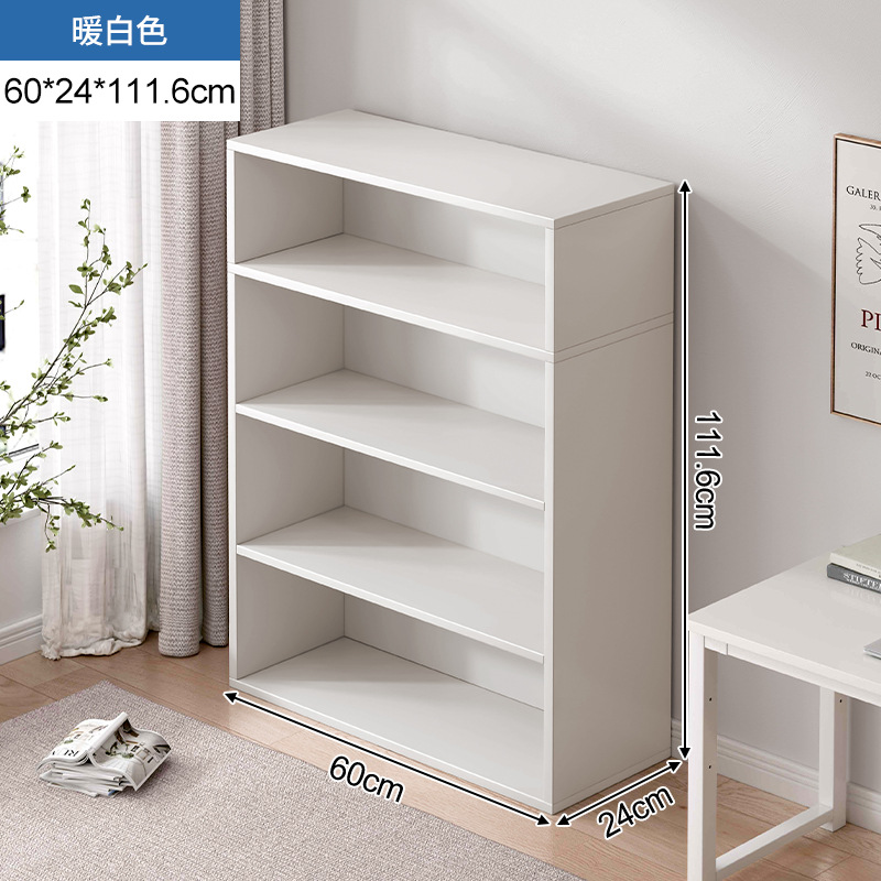 Estante de libros pequeño estante de almacenamiento multicapa de piso armario pequeño armario contra la pared de madera sólida gabinete bajo