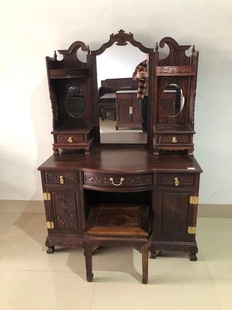 South America Red Sour Branch Micro-concave Dalbergia Dressing Table Dressing Mirror Locker Imitation Classical New Chinese Style Redwood Furniture