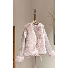 新中式过年拜年服盘扣女装冬季年轻款粉色轻国风小夹棉袄毛毛外套