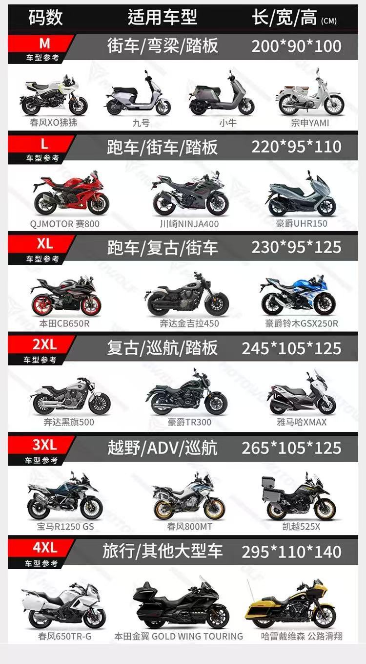 Foreign Trade 190t Polyester Taffeta/Cross-Border 210D Oxford Cloth Motorcycle Cover Motorcycle Cover Motorcycle Motorcycle Cover
