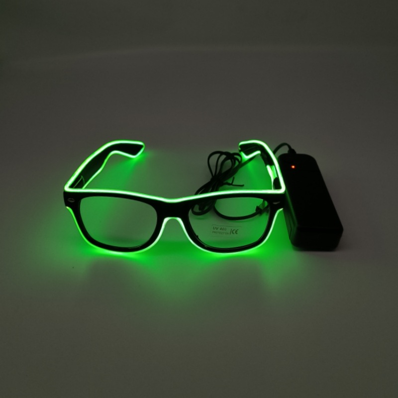 Fábrica directa fiesta gafas luminosas bar espectáculo gafas luminosas props cool led rescate fluorescente