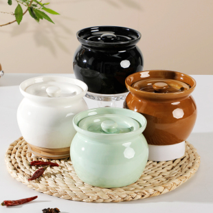 500ml Ceramic Stew Pot for Home Use 2025 New Shaxian Clay Pot for Steaming Egg Soup, Stewing Pear, High-Temperature Resistant Pot for Stewing Bird's Nest