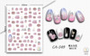 Nail stickers, ultra thin adhesive fake nails, cartoon starry sky, with embroidery, flowered, 3D