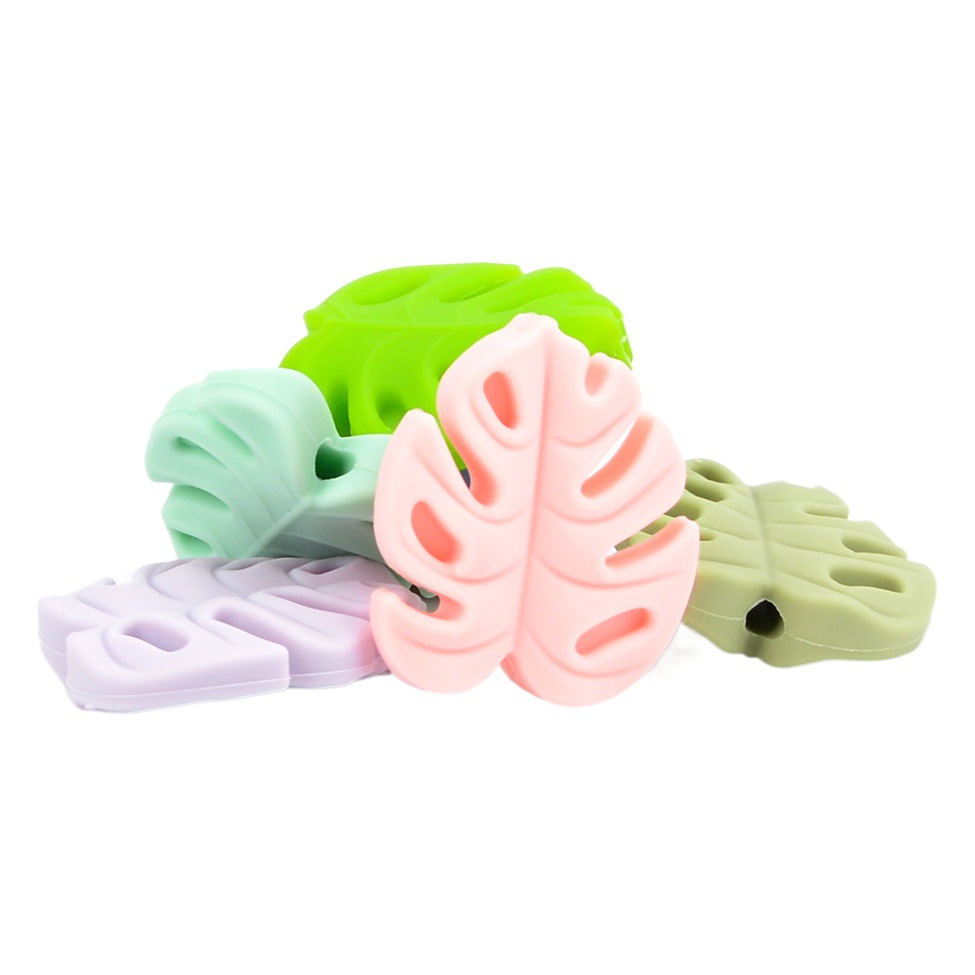 Nueva silicona granos grado alimenticio bebé teether chupete cadena hecha a mano DIY accesorios de joyería europea al por mayor