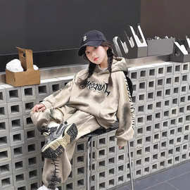 女童卫衣套装春秋2025新款大童秋装休闲运动儿童秋季洋气时髦衣服