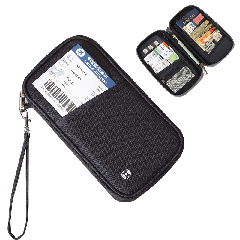 Bolso de pasaporte catiónico transfronterizo, posición de tarjeta múltiple, certificado de registro multifuncional, bolso de tarjeta de billetera portátil para viajes de negocios