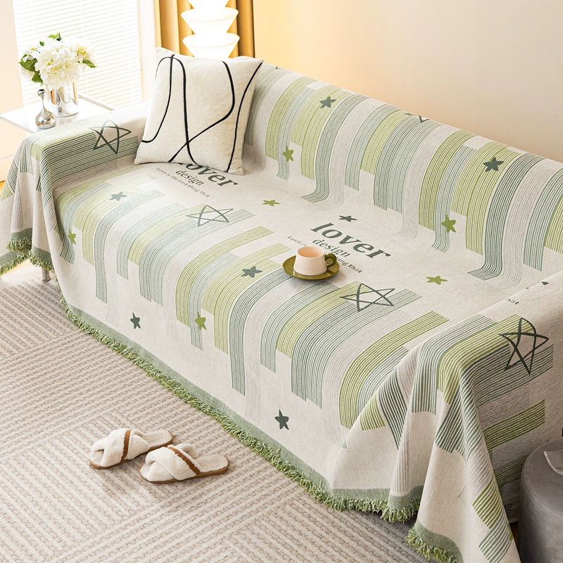 Universal non‑slip sofa cover, chenille, four‑season, multiple sizes & patterns