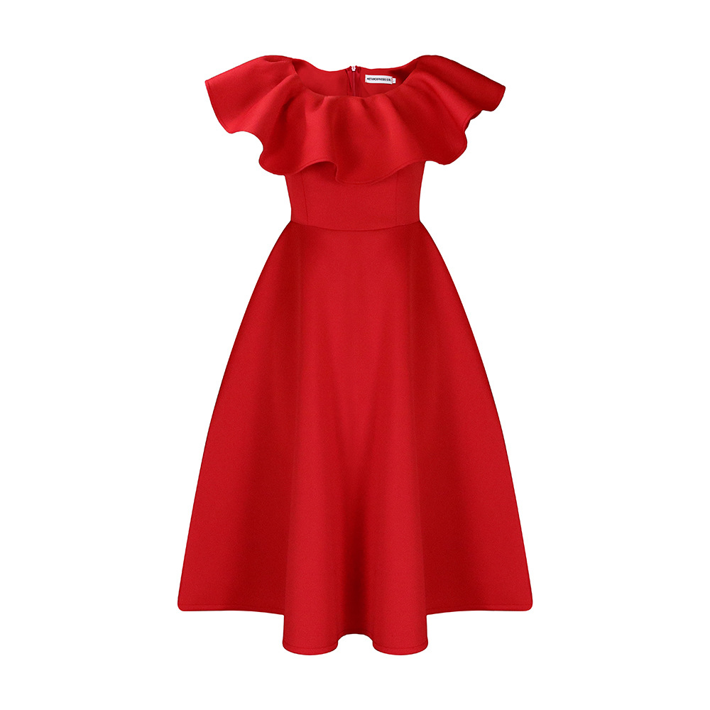 Women's Elegant Ruffle Party Dress