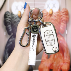 適用雷諾車雷傲科雷嘉科雷繽雷諾鑰匙套e諾個性扣全包高檔男女殼