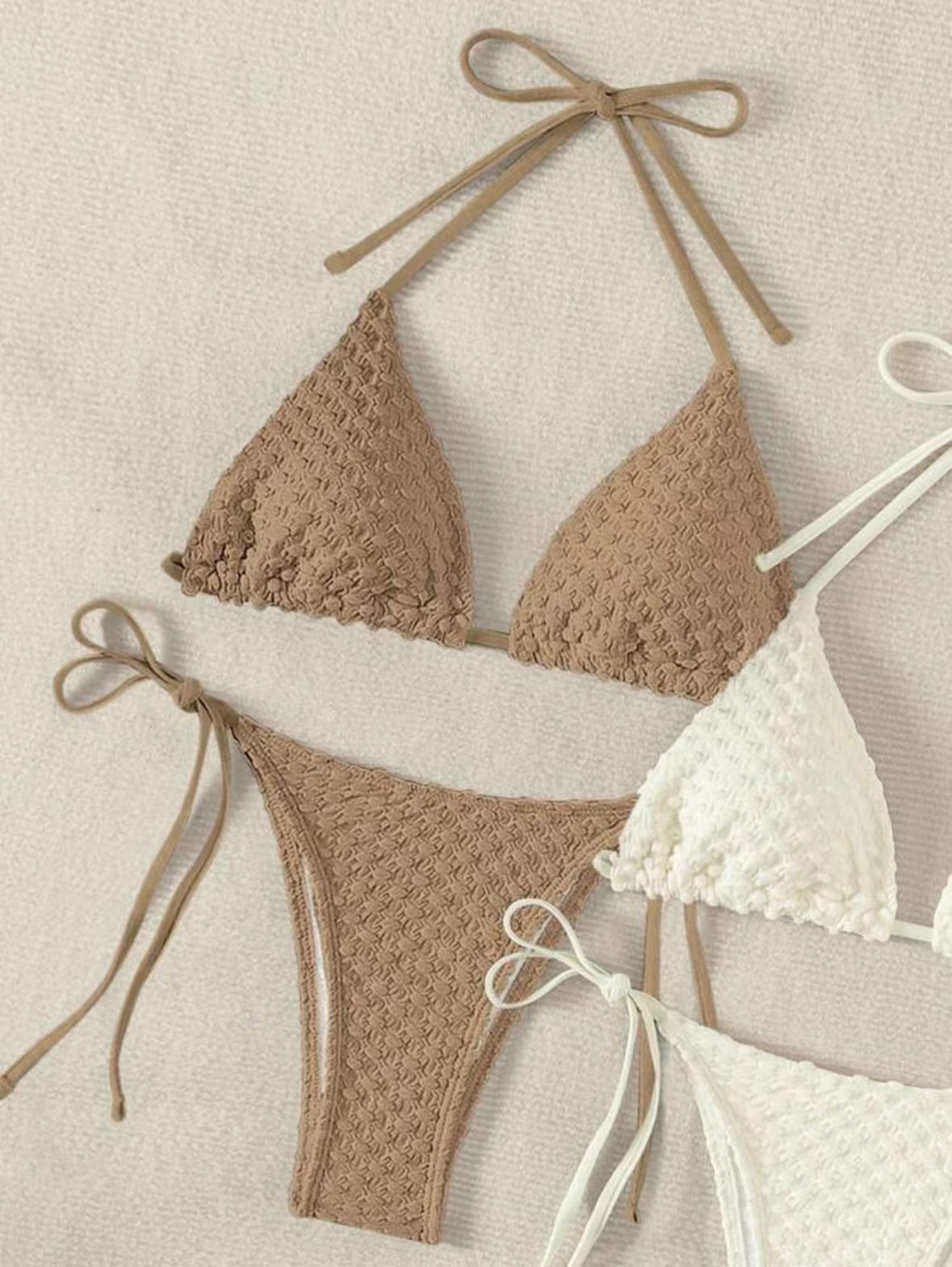 Women’s Strapless Bikini Set Bandeau Top High-cut Bottoms Two-piece_voghion.com