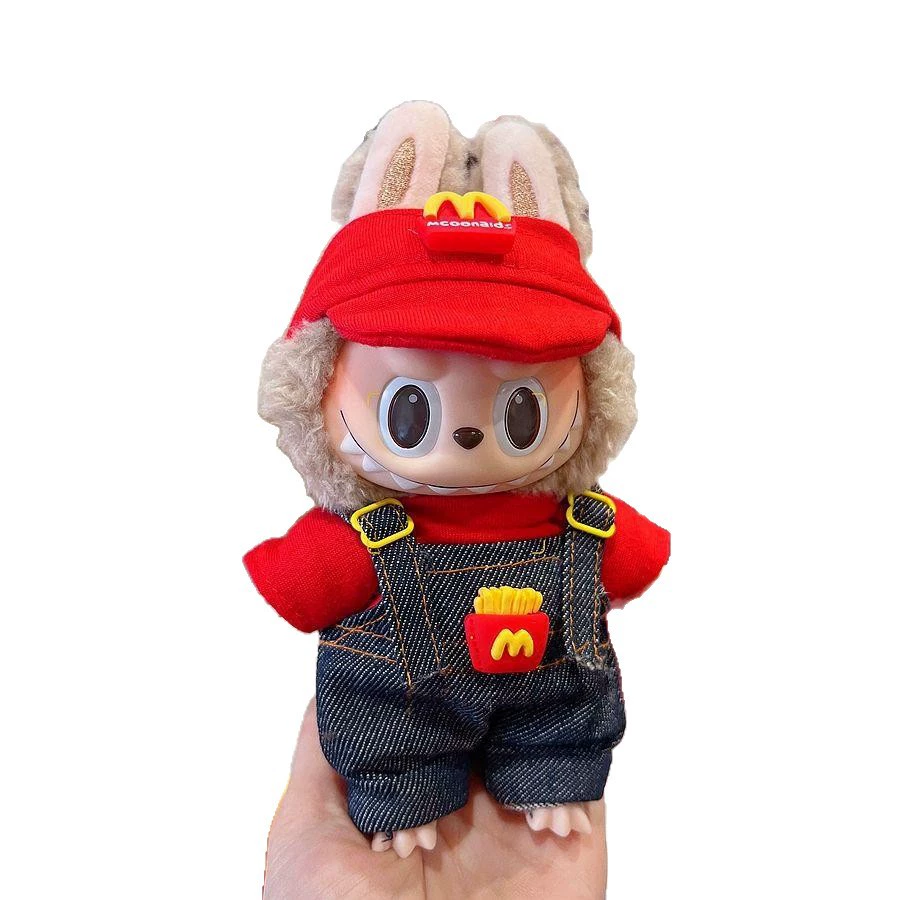 Платья LABUBU, костюмы работника McDonald's/рабочие платья для девушек, подвески