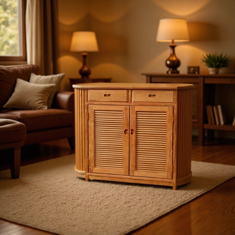 广州源头厂家批发美式透气百叶门超薄鞋柜衣柜全屋实木定制酒柜