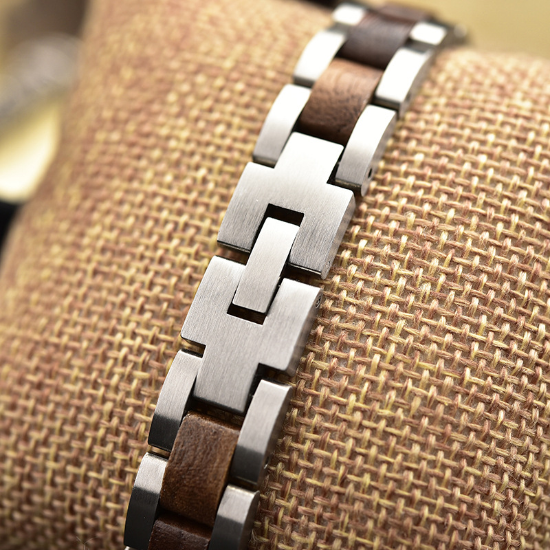 48g Weight Bracelets Classification Wood Chain Material 1 Piece Quantity Holiday, Daily Occasion Wood Material Geometric Pattern Men's Gender Vintage Style, Simple Style Style Vintage Style Simple Style Geometric Wood Men's Bracelets Men's Chain Bracelets 7