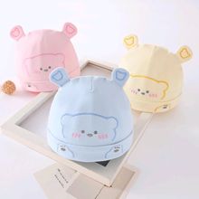 新生儿胎帽无骨纯棉初生婴儿帽子03个月可爱刺绣幼儿帽厂家直供